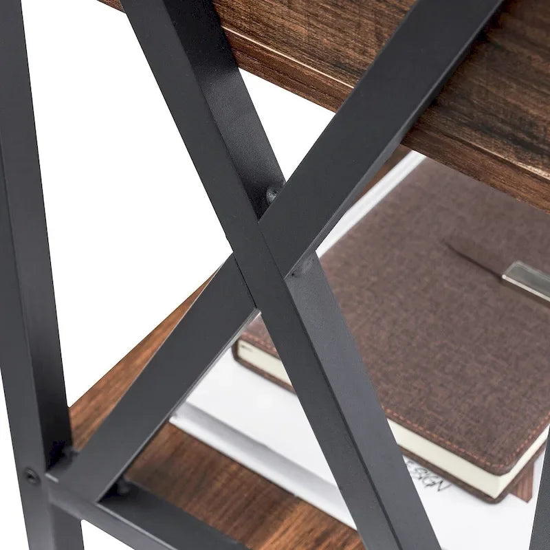 3-Piece Bedroom Sets with Metal Platform Bed Frame and Nightstand Set of 2