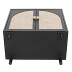 2 Door Dresser for Bedroom with Adjustable Laminates and Metal Handle