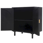 2 Door Dresser for Bedroom with Adjustable Laminates and Metal Handle