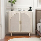 2 Door Dresser for Bedroom with Adjustable Laminates and Metal Handle
