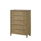 Newell 5 Piece Light Brown Upholstered Canopy Platform Bedroom Set