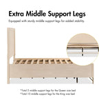 Drayden Transitional Oak Solid Wood 2-Piece Bed and Nightstand Bedroom Set