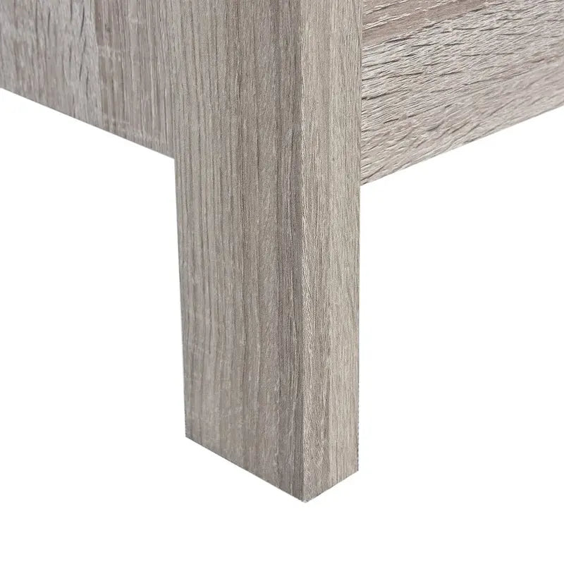 Modern Nightstand with 2 Drawers and Metal Handles