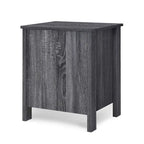 Modern Nightstand with 2 Drawers and Metal Handles