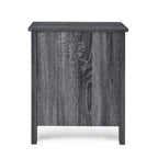 Modern Nightstand with 2 Drawers and Metal Handles