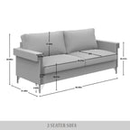 Glam Velvet Upholstered 2-Piece Living Room Set