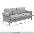 Glam Velvet Upholstered 2-Piece Living Room Set