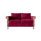 Glam Velvet Upholstered 2-Piece Living Room Set