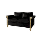 Glam Velvet Upholstered 2-Piece Living Room Set