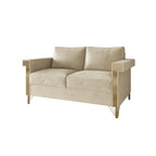 Glam Velvet Upholstered 2-Piece Living Room Set
