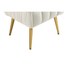 Modern Velvet Accent Chair with Ottoman for Living Room/Bedroom/Nail Salon