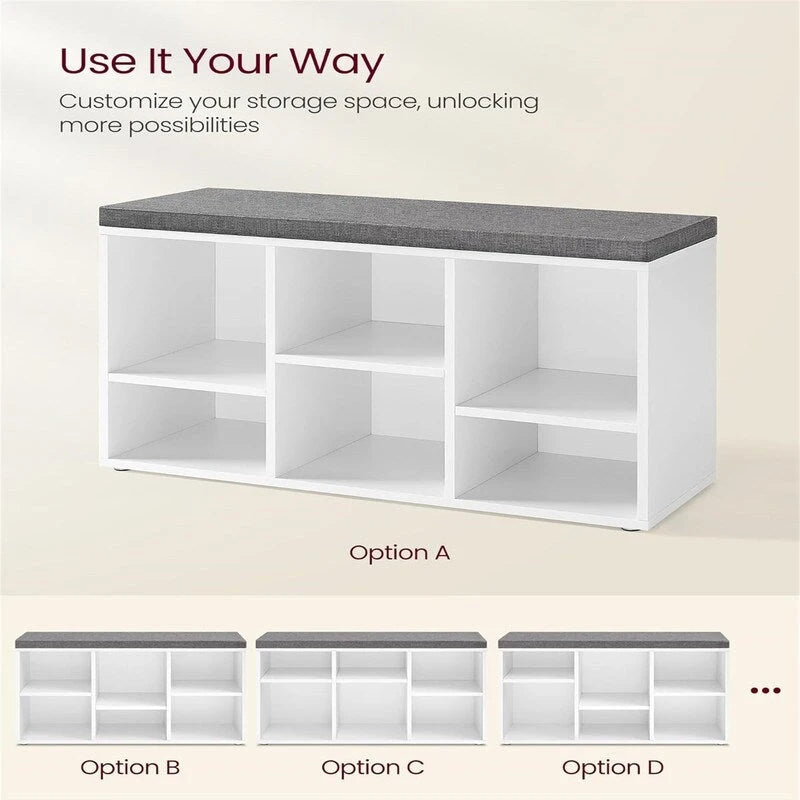 Shoe Storage Organizer - 11.8 D x 34.2 W x 18.9 H