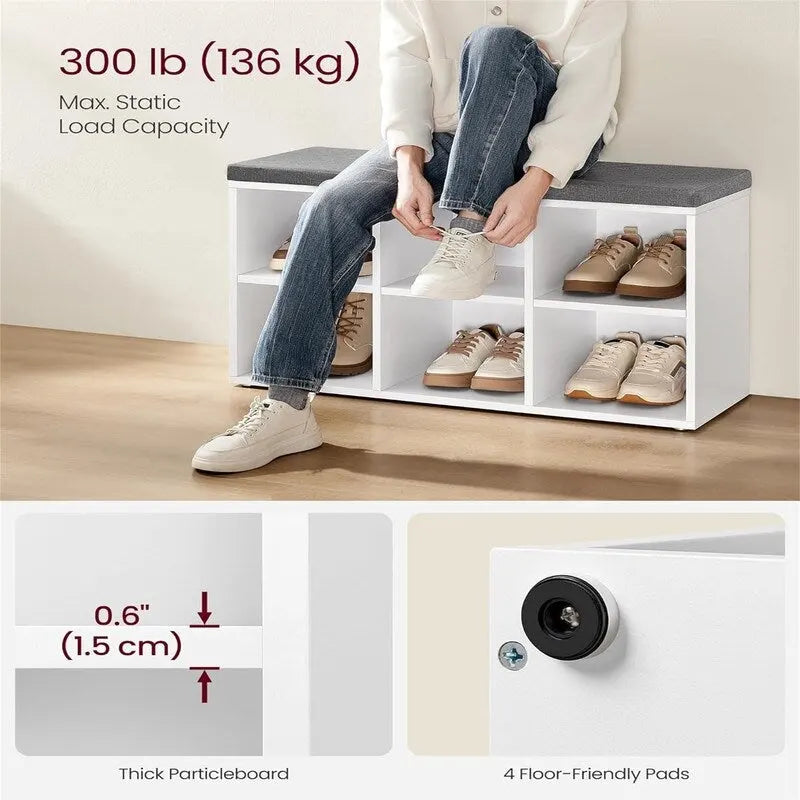 Shoe Storage Organizer - 11.8 D x 34.2 W x 18.9 H