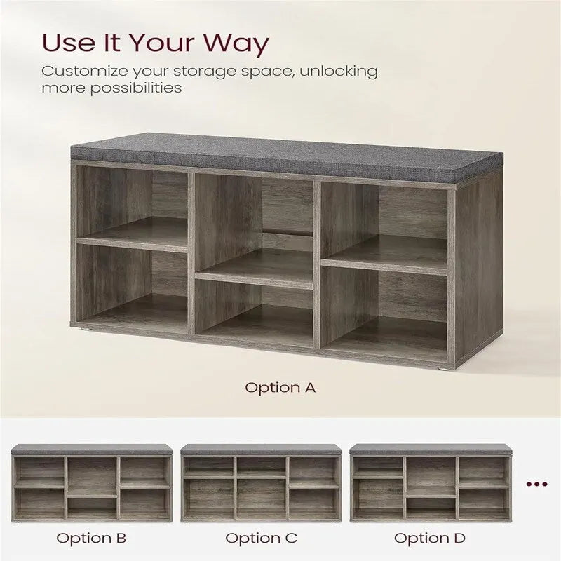 Shoe Storage Organizer - 11.8 D x 34.2 W x 18.9 H