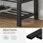 3-Tier Shoe Rack for Entryway - 12.2 D x 31.9 W x 19.3 H