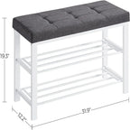 3-Tier Shoe Rack for Entryway - 12.2 D x 31.9 W x 19.3 H