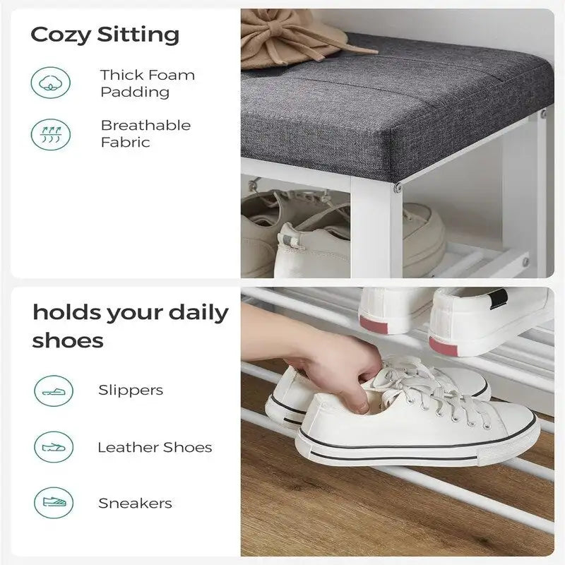 3-Tier Shoe Rack for Entryway - 12.2 D x 31.9 W x 19.3 H