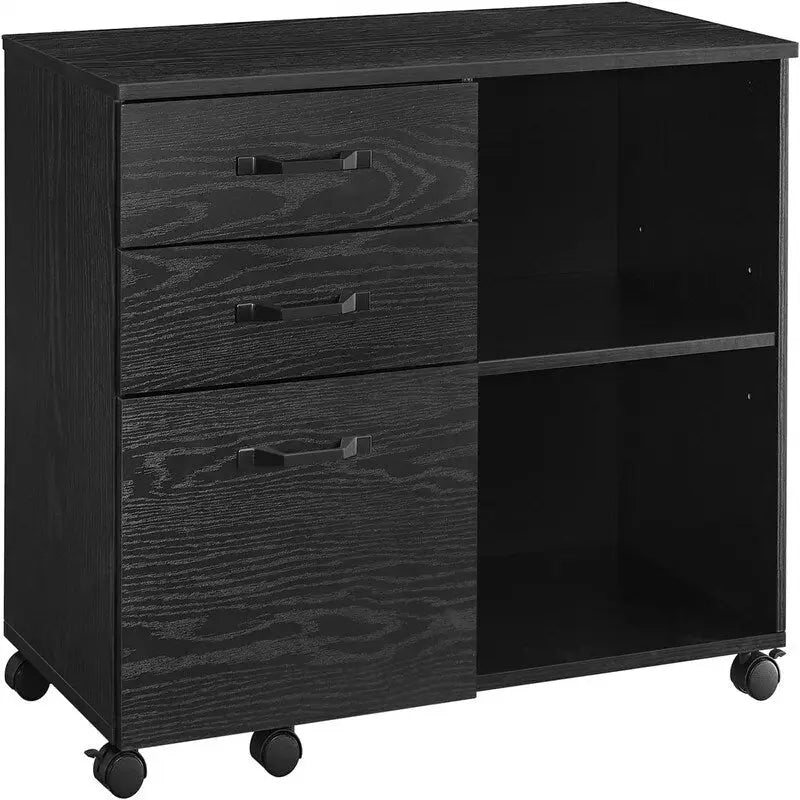 3 Drawers and Open Storage Shelves - 15.7 D x 31.5 W x 26 H
