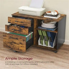 3 Drawers and Open Storage Shelves - 15.7 D x 31.5 W x 26 H