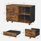 3 Drawers and Open Storage Shelves - 15.7 D x 31.5 W x 26 H