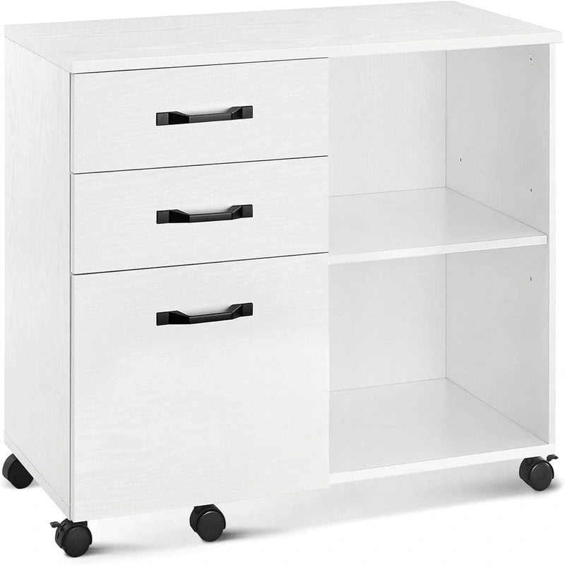 3 Drawers and Open Storage Shelves - 15.7 D x 31.5 W x 26 H