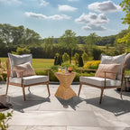 Modern Lightweight Concrete Side Table Accent Table Garden Patio - 12 x12 x18