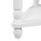 33.8 Small Triangle Corner Table, Wood Side Table for Small Spaces Living Room, 3 Tier End Corner Table with Solid Wood Legs