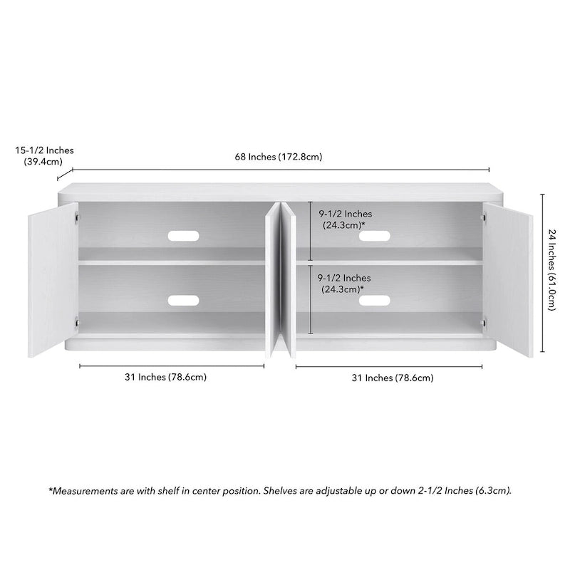 Plympton Rectangular TV Stand for TV's up to 75  - 68  Wide