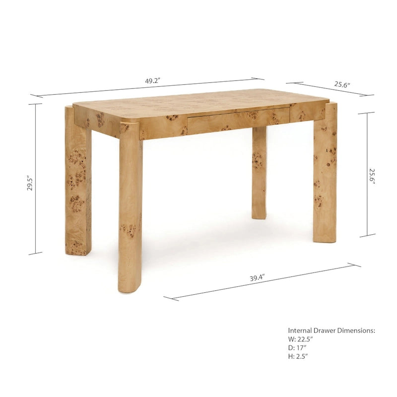 Chorus Console Desk Modern Vanity Table with Storage