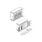 55  Vintage Style Kitchen Accent Buffet Sideboard Cabinet w/ Drawers - 55  in Width