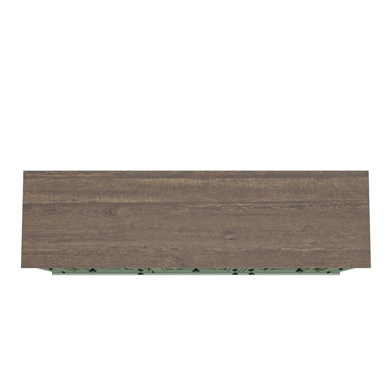 55  Vintage Style Kitchen Accent Buffet Sideboard Cabinet w/ Drawers - 55  in Width