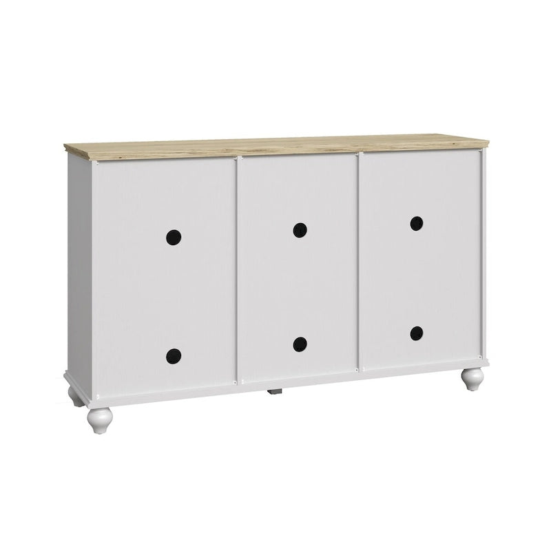 55  Vintage Style Kitchen Accent Buffet Sideboard Cabinet w/ Drawers - 55  in Width