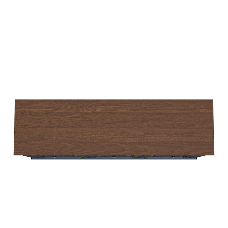 55  Vintage Style Kitchen Accent Buffet Sideboard Cabinet w/ Drawers - 55  in Width