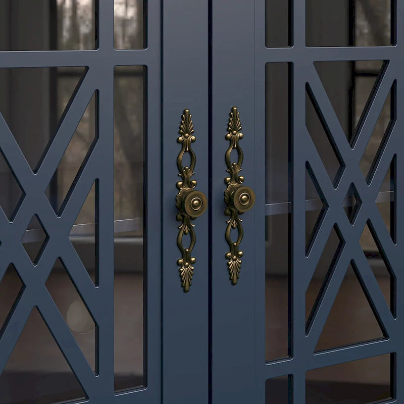 55  Vintage Style Kitchen Accent Buffet Sideboard Cabinet w/ Drawers - 55  in Width