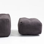 Fluffy Bean Bag Chair, Super Soft Lazy Sofa Chair With Memory Foam And Ottoman, Indoor Modern Bean Bag Chair