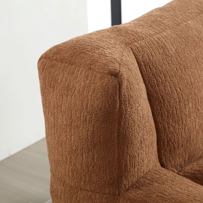 Fluffy Bean Bag Chair, Super Soft Lazy Sofa Chair With Memory Foam And Ottoman, Indoor Modern Bean Bag Chair