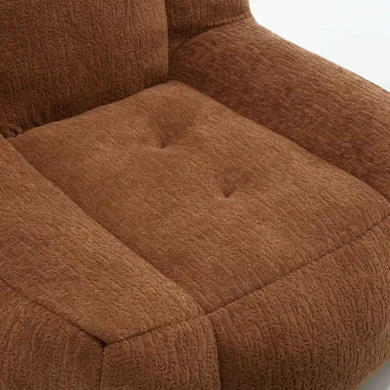 Fluffy Bean Bag Chair, Super Soft Lazy Sofa Chair With Memory Foam And Ottoman, Indoor Modern Bean Bag Chair