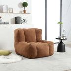 Fluffy Bean Bag Chair, Super Soft Lazy Sofa Chair With Memory Foam And Ottoman, Indoor Modern Bean Bag Chair