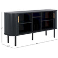 2 Tambour Door Sideboard/Media Stand. - 63Wx18Dx32H