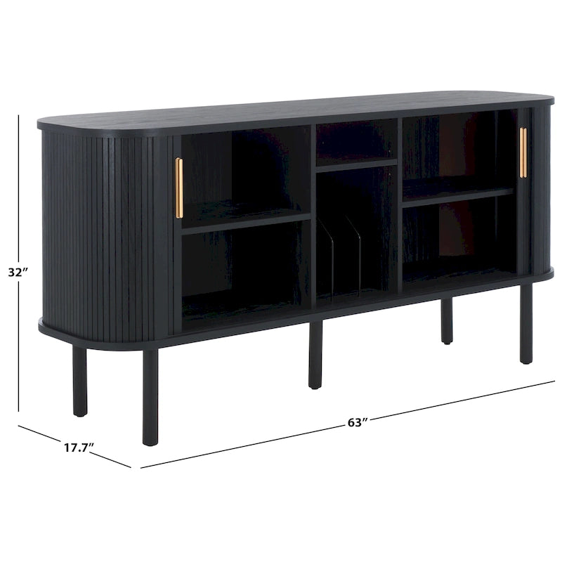 2 Tambour Door Sideboard/Media Stand. - 63Wx18Dx32H