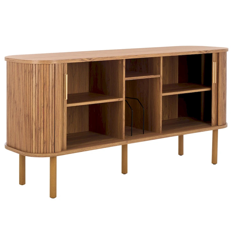 2 Tambour Door Sideboard/Media Stand. - 63Wx18Dx32H