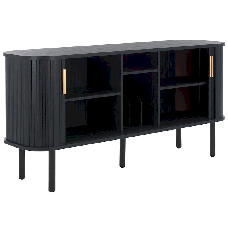 2 Tambour Door Sideboard/Media Stand. - 63Wx18Dx32H