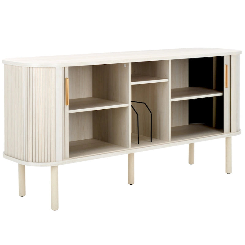 2 Tambour Door Sideboard/Media Stand. - 63Wx18Dx32H