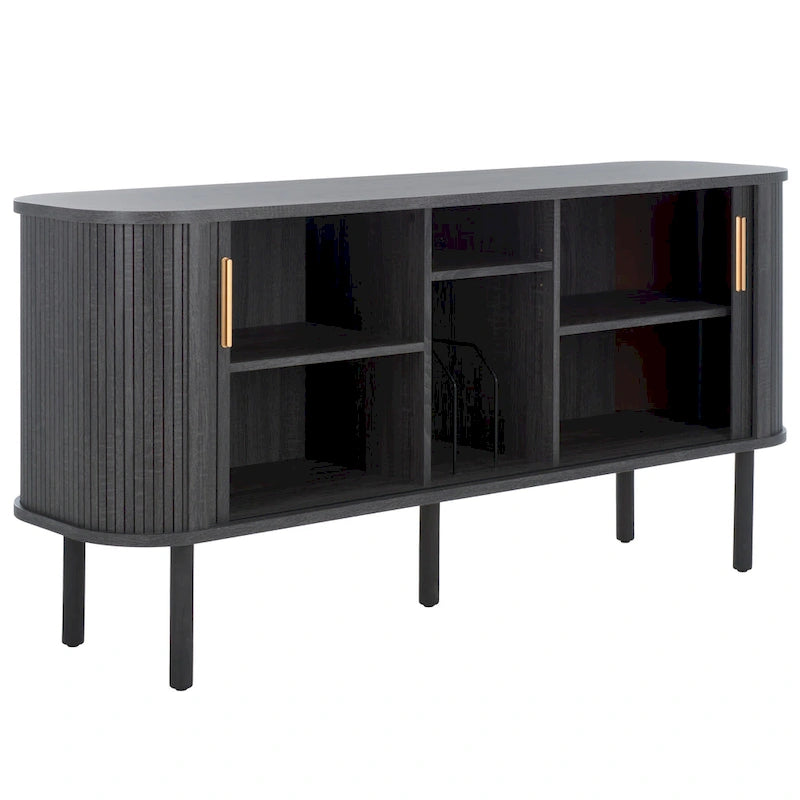2 Tambour Door Sideboard/Media Stand. - 63Wx18Dx32H